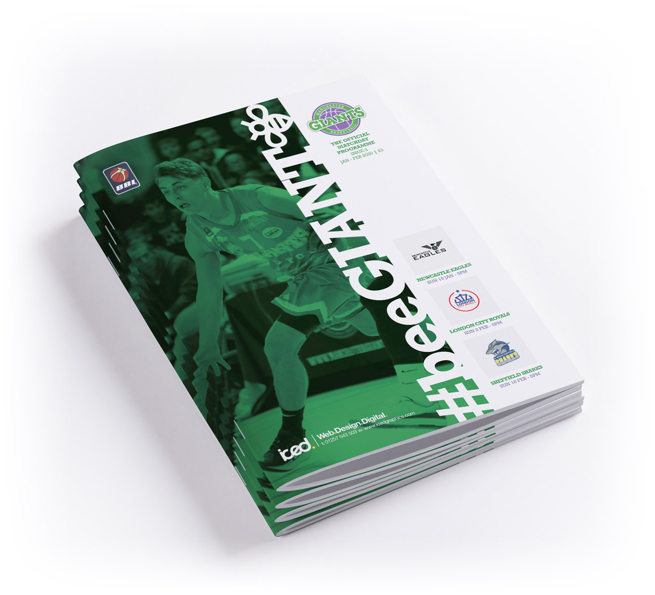 manchester giants programme design & print